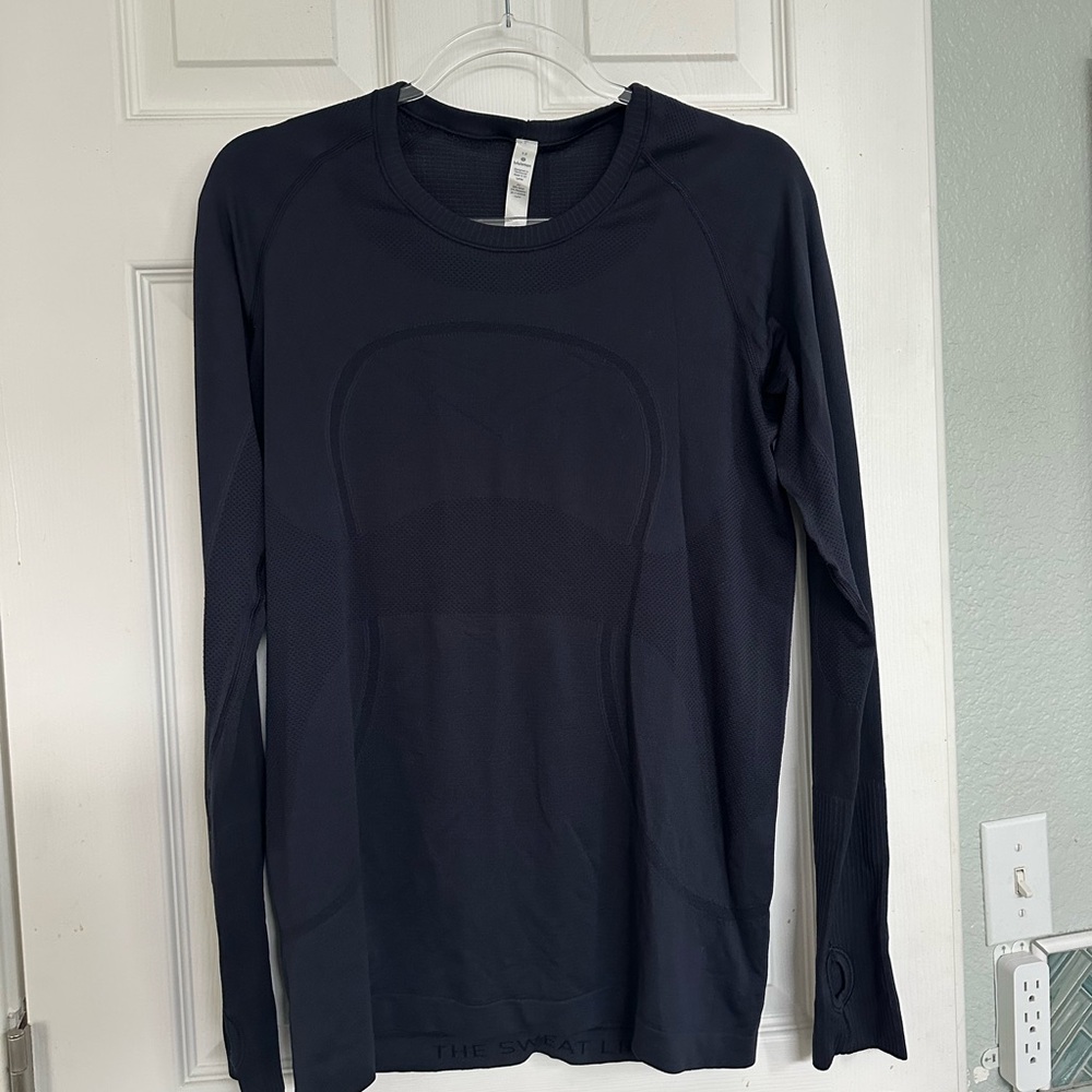 Lululemon Navy Blue Swiftly Long Sleeve - Picture 2 of 6